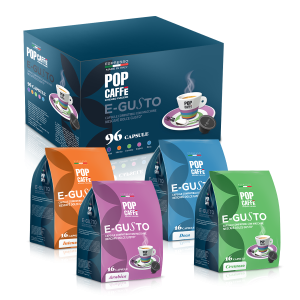 Capsule E-Gusto Miscele Intenso, Cremoso, Arabica e Deca