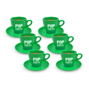 Set da 6 tazze da cappuccino e piattino